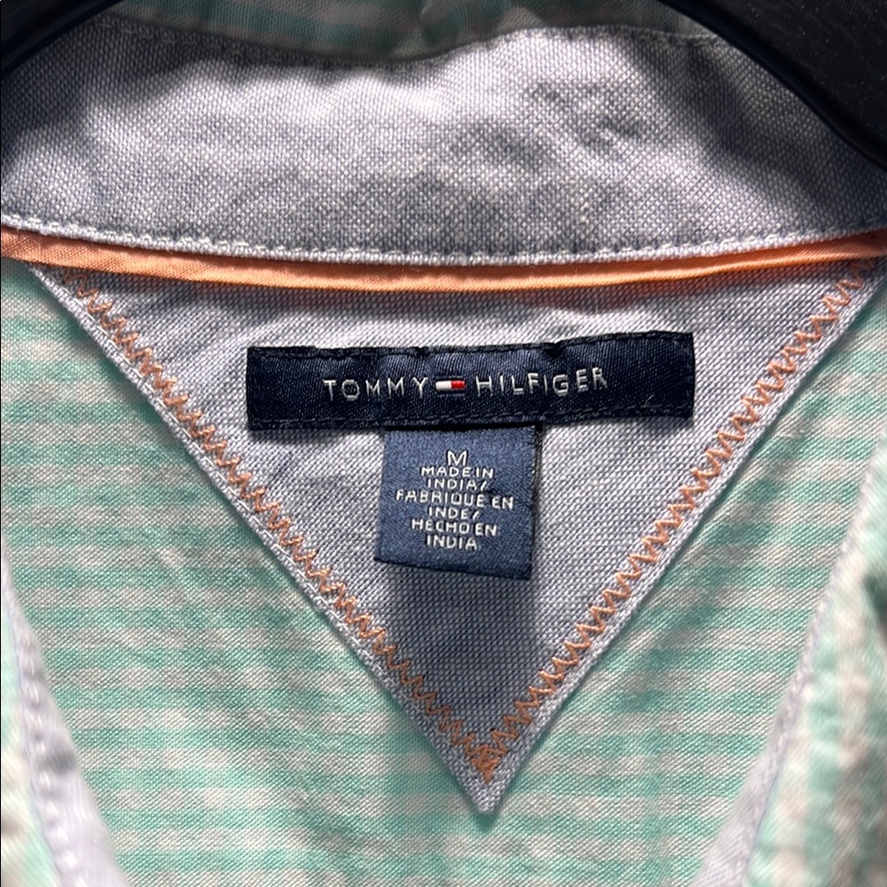 Tommy Hilfiger Green Casual Button Down Shirt - Picture 3 of 6